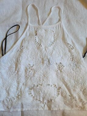 Forever 21 White Crochet Crop Top